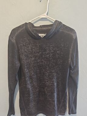 Buckle Men’s Crewneck Velvet Sweater - Charcoal Black